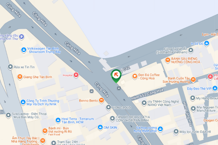 Map - Horizontal Wall-mounted Pano Billboard at 660 Cong Hoa, Tan Binh Ward, Ho Chi Minh City