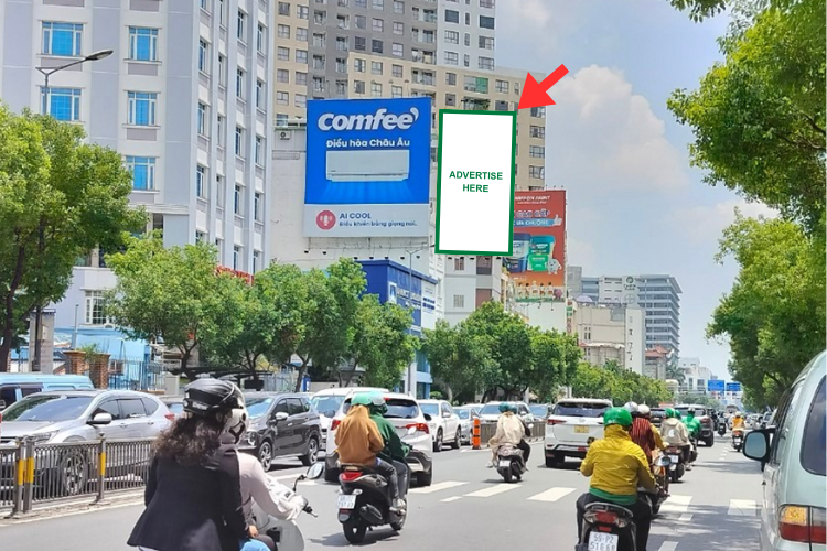1 Panel Vertical Wallscape Billboard at 156 Nguyen Van Troi, Phu Nhuan Ward, Ho Chi Minh City
