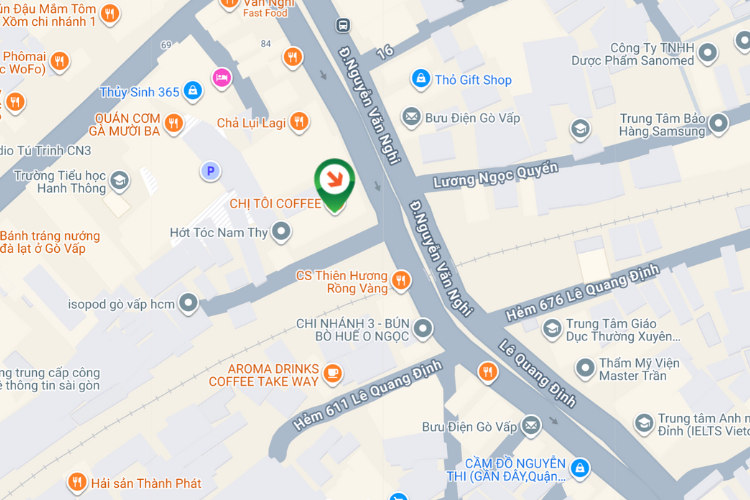 Map - Horizontal Wallscape Billboard at 1 Nguyen Van Nghi, Hanh Thong Ward, Ho Chi Minh City (Chi Toi Coffee)