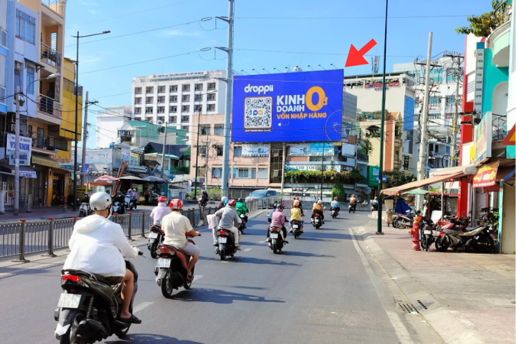 1 Panel Horizontal Wallscape Billboard at 1 Nguyen Van Nghi, Hanh Thong Ward, Ho Chi Minh City (Chi Toi Coffee)