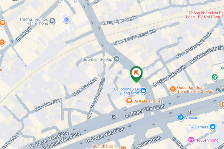 Map - Horizontal Wall-mounted Pano Billboard at 589 Le Quang Dinh, Hanh Thong Ward, Ho Chi Minh City