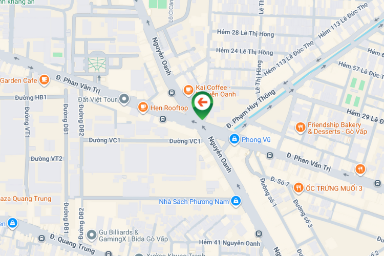 Map - Horizontal Unipole Billboard at 626 Phan Van Tri, Hanh Thong, Ho Chi Minh City