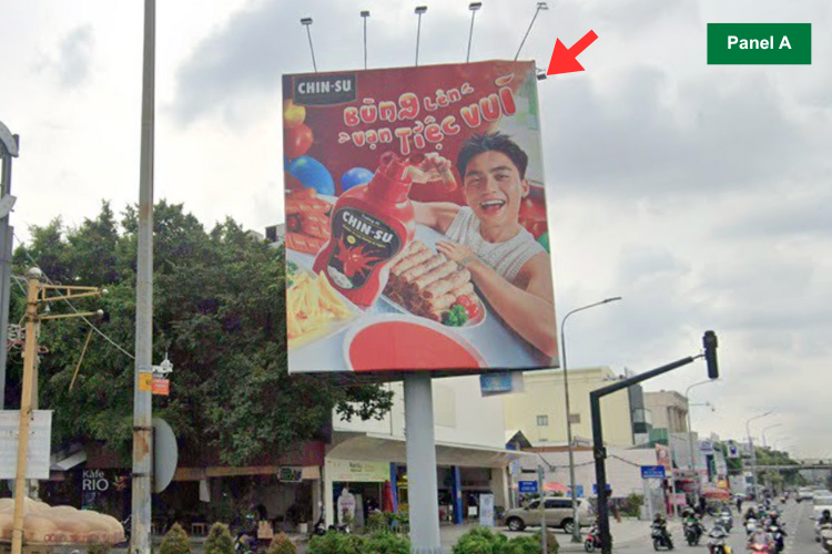 Panel A - Vertical Unipole Billboard at 543 Phan Van Tri, Hanh Thong Ward, Ho Chi Minh City (Coopmart)