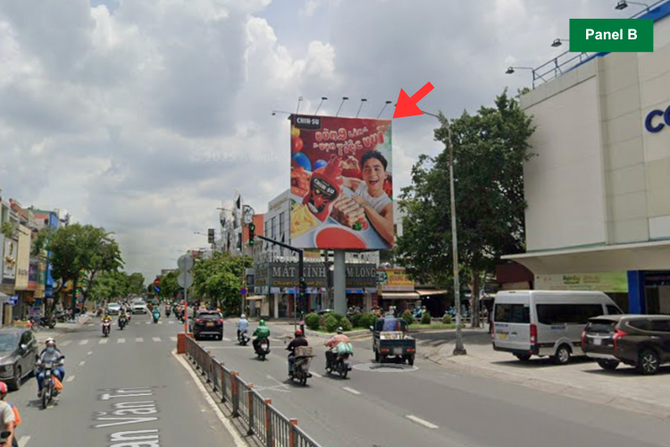 Panel B - Vertical Unipole Billboard at 543 Phan Van Tri, Hanh Thong Ward, Ho Chi Minh City (Coopmart)