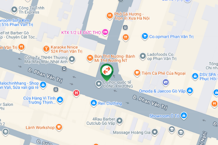 Map - Vertical Unipole Billboard at 543 Phan Van Tri, Hanh Thong Ward, Ho Chi Minh City (Coopmart)