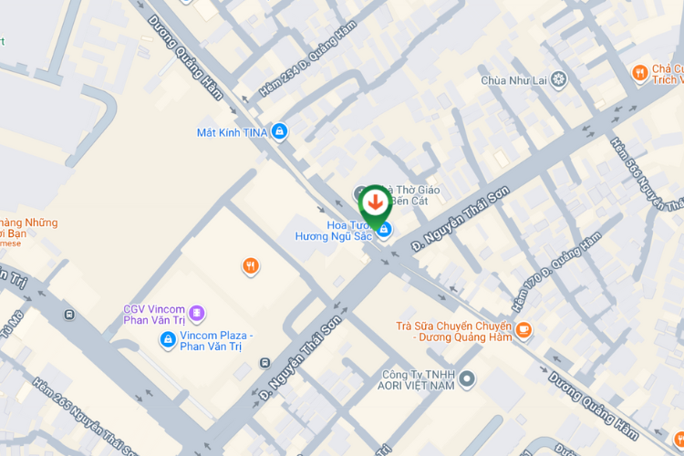 Map -  Horizontal Wallscape Billboard at 279 Nguyen Thai Son, An Nhon Ward, Ho Chi Minh City (Duong Quang Ham - Nguyen Thai Son intersection)