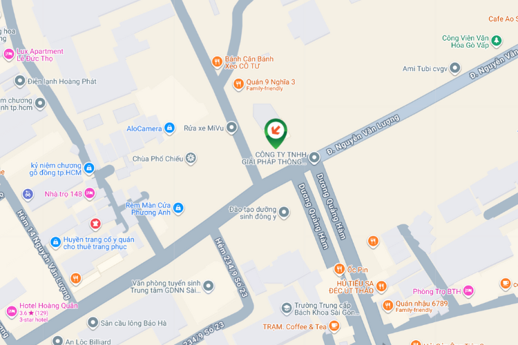 Map - Horizontal Unipole Billboard at 2 Nguyen Van Luong, An Nhon Ward, Ho Chi Minh City (Go Vap Park)