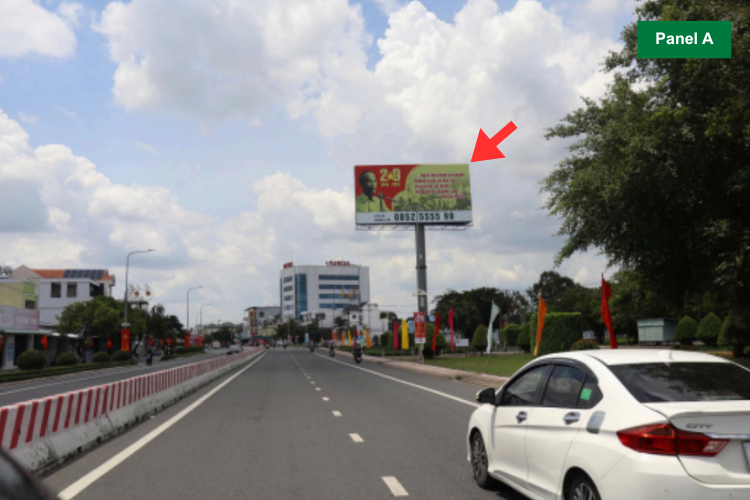 2 Sided Horizontal Unipole Billboard at Quoc Lo 1 - Cong Vien Phuong 5, Long An Ward, Tay Ninh