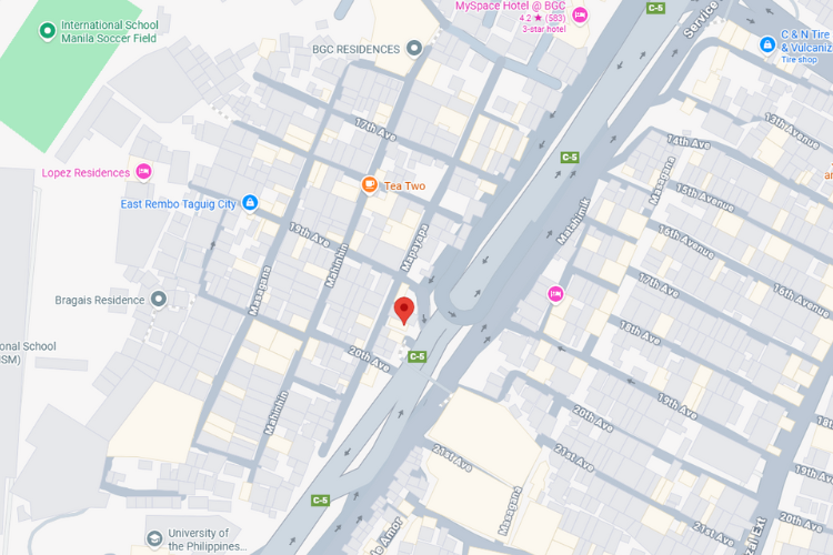 Map - Vertical Rooftop Billboard at Carlos P. Garcia Ave, Taguig, Metro Manila (Near Kalayaan Ave)