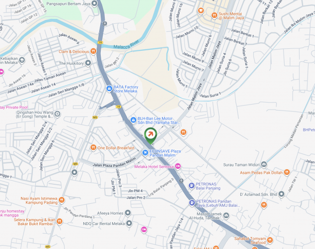 Map - Overhead Bridge Billboard at Persimpangan Jalan Malim - Jalan Pandan Jaya, Melaka (right panel)