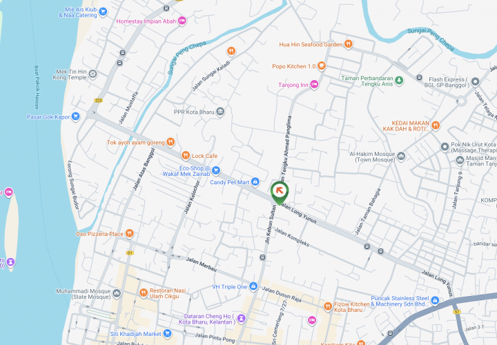 Map - Free Standing Billboard at Persimpangan Jalan Wakaf Mek Zainab / Jalan Kebun Sultan, Kota Bharu, Kelantan